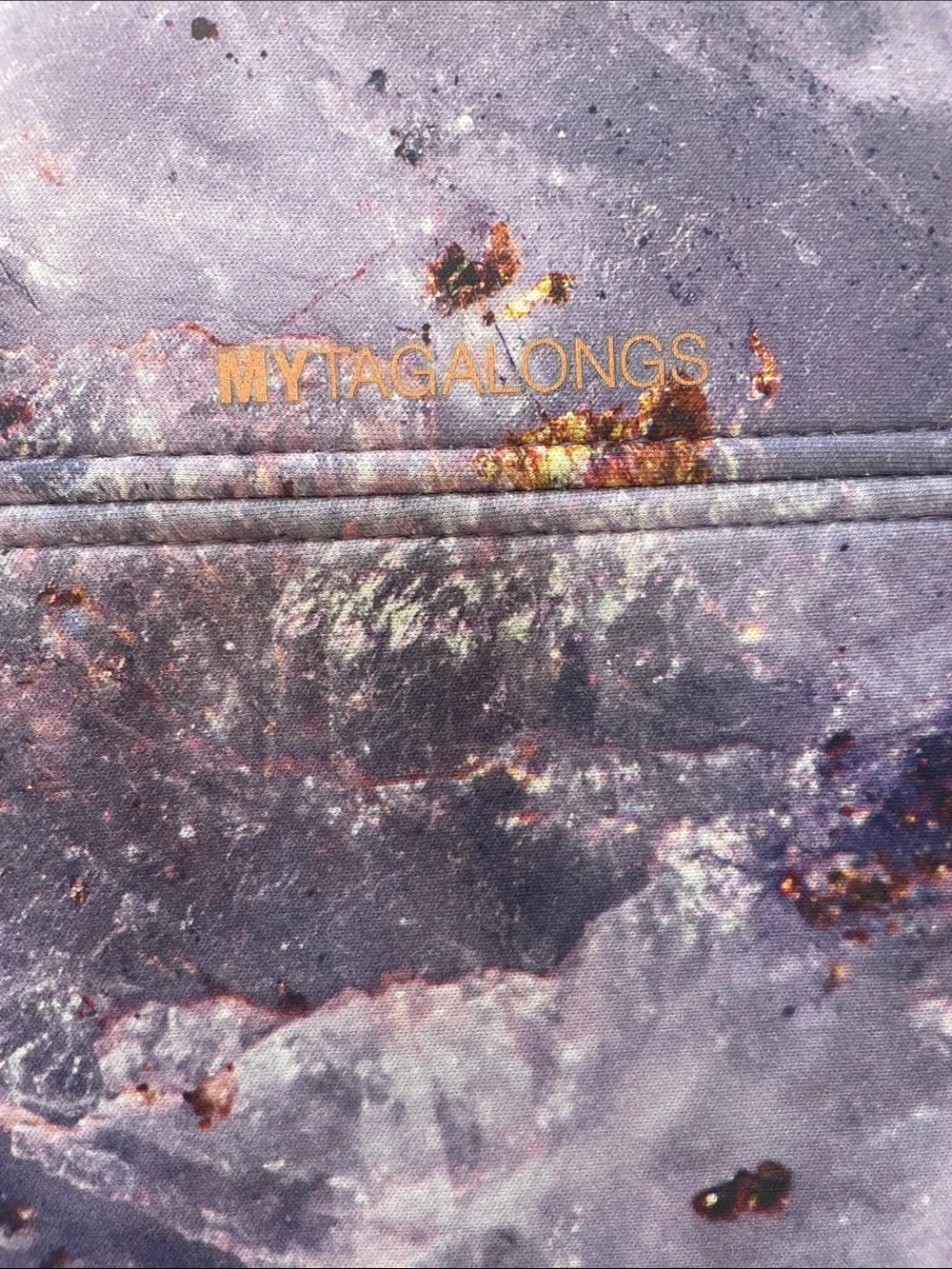 NWOT My Tagalongs Purple Marble & Gold Laptop Sleeve – 10” x 14”